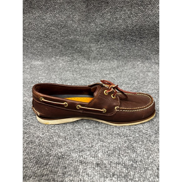 Timberland Boat Shoes Mens 9.5 Brown Leather Nautical Preppy Soft Summer - Picture 5 of 8